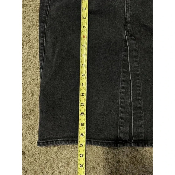 HOLLISTER Womens Black Dark Wash Crossover Skirt Front Slit Size 27 y2k 90' Boho - Picture 8 of 8
